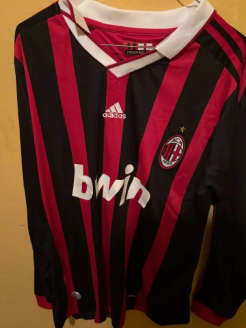 AC Milan Ronaldinho #80 Adidas Long Sleeve Soccer Jersey